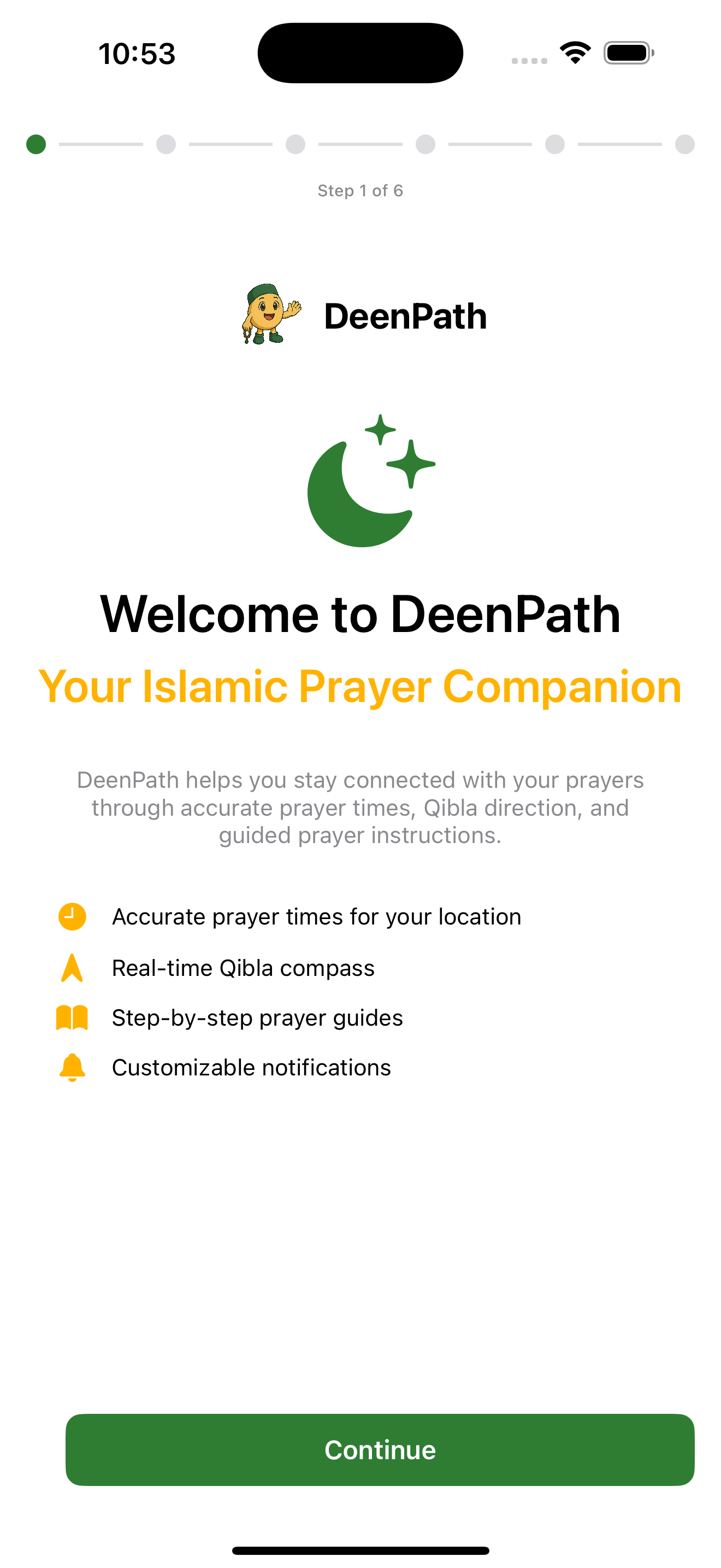 DeenPath Home Screen